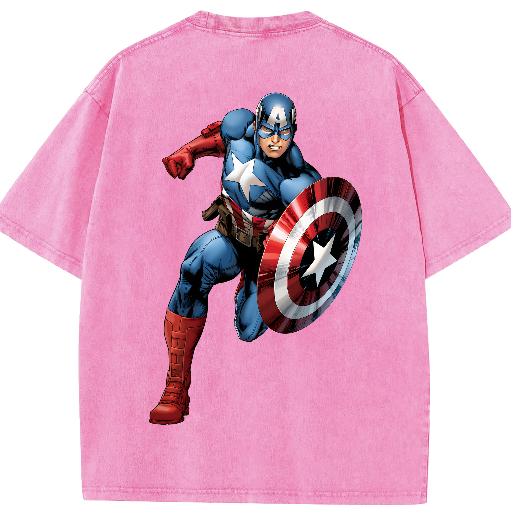 （画像用） アベンジャーズ The Avengers 綿100% ヴィンテージ風 半袖Tシャツ（背面プリント）